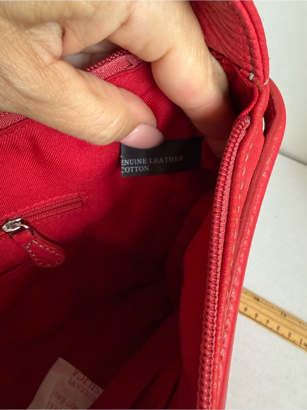 NWT Maxx New York Red Leather Shoulder Bag w Silver Hardware - Picture 8 of 8